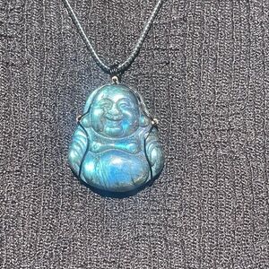 Blue Buddha Pendant Necklace